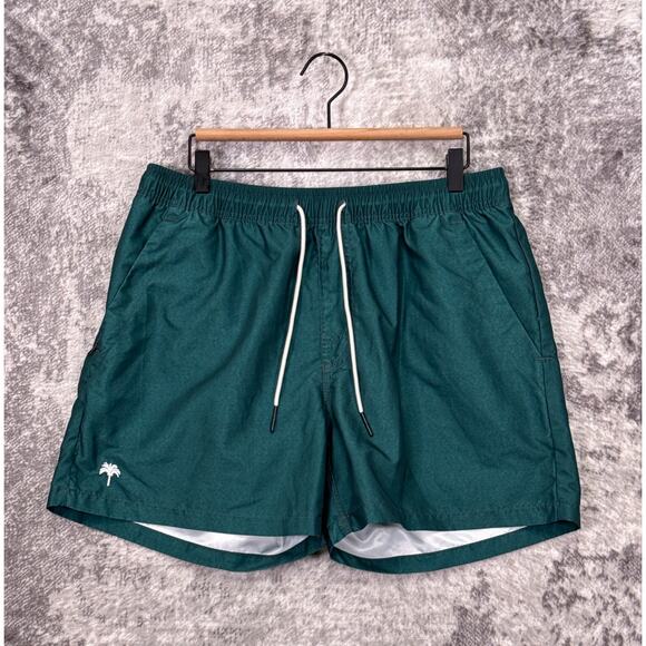 OAS Swim Shorts XL Mens Green Trunks Lined - Picture 1 of 6